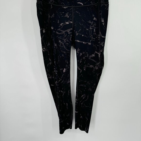 Athleta Black Marble Print Leggings M - Picture 12 of 14